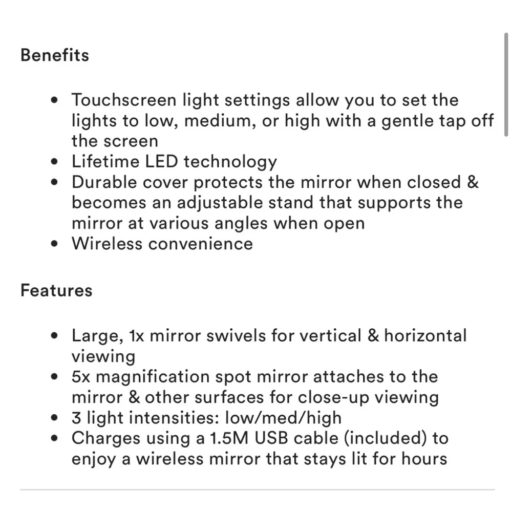 New! Conair HALO Magnified Mirror- Travel - Picture 7 of 9